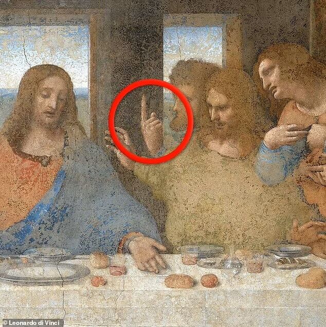 На картині Леонардо Да Вінчі "Таємна вечеря" знайшли 6 прихованих символів. Фото