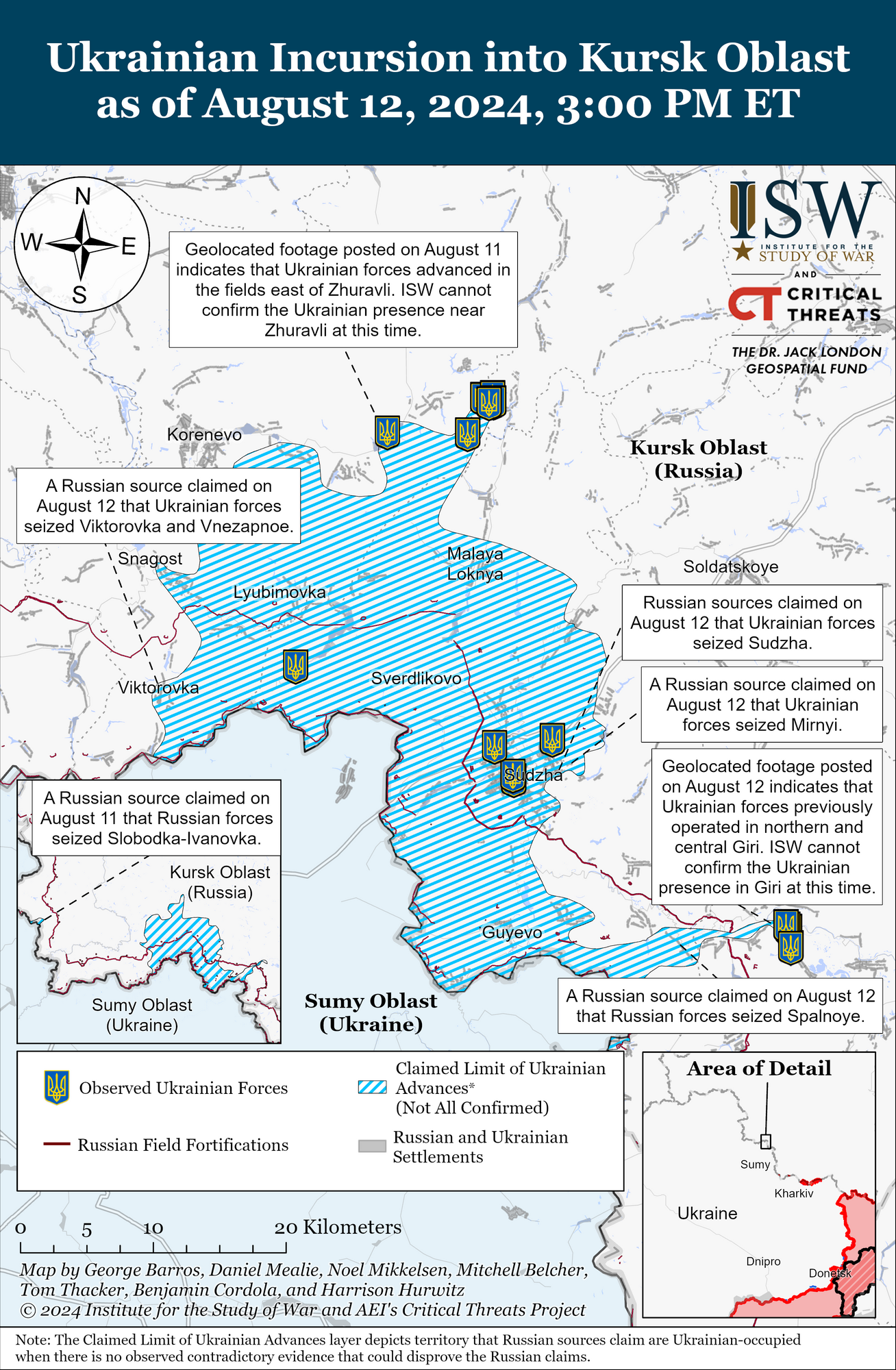 Путін намагається перекласти відповідальність за ситуацію в Курській області на російських військових і урядовців – ISW