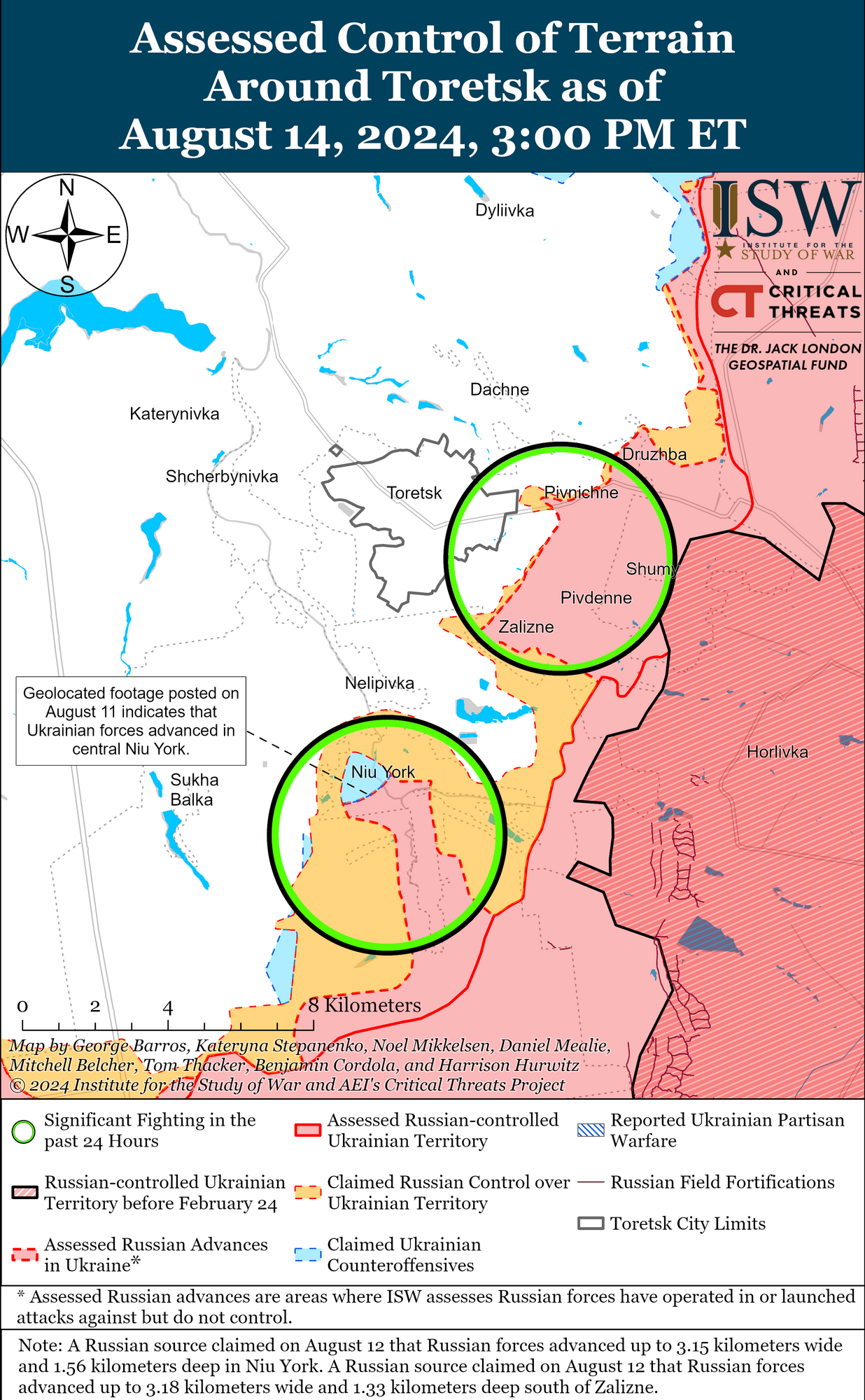 Російські війська продовжують просування на Донбасі: в ISW проаналізували ситуацію на сході України. Карта