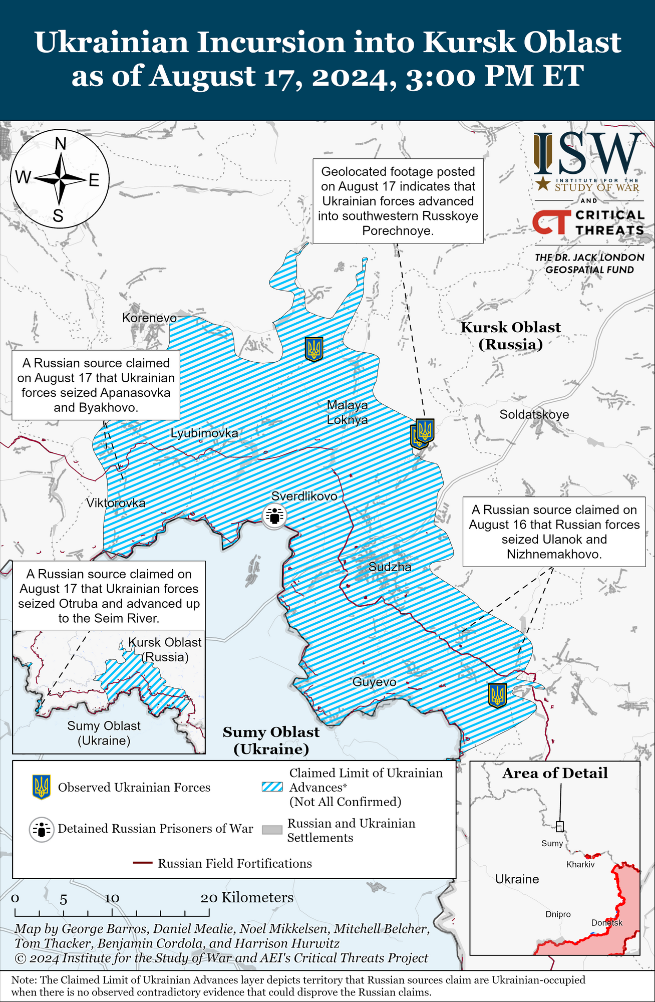 Операція України в Курській області не приведе до перемоги у війні, але посилить тиск на Путіна – ISW