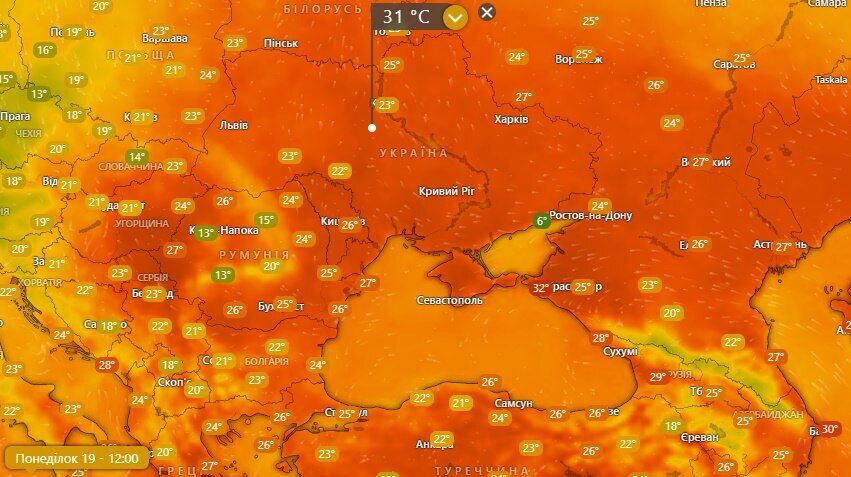 В Україні поширюється спека