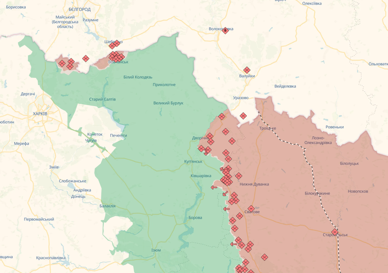 Найгарячіше на двох напрямках: у Генштабі розповіли, де намагаються прорватися окупанти. Карта