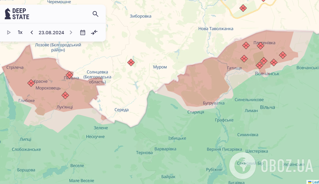 Карта боев на Харьковщине