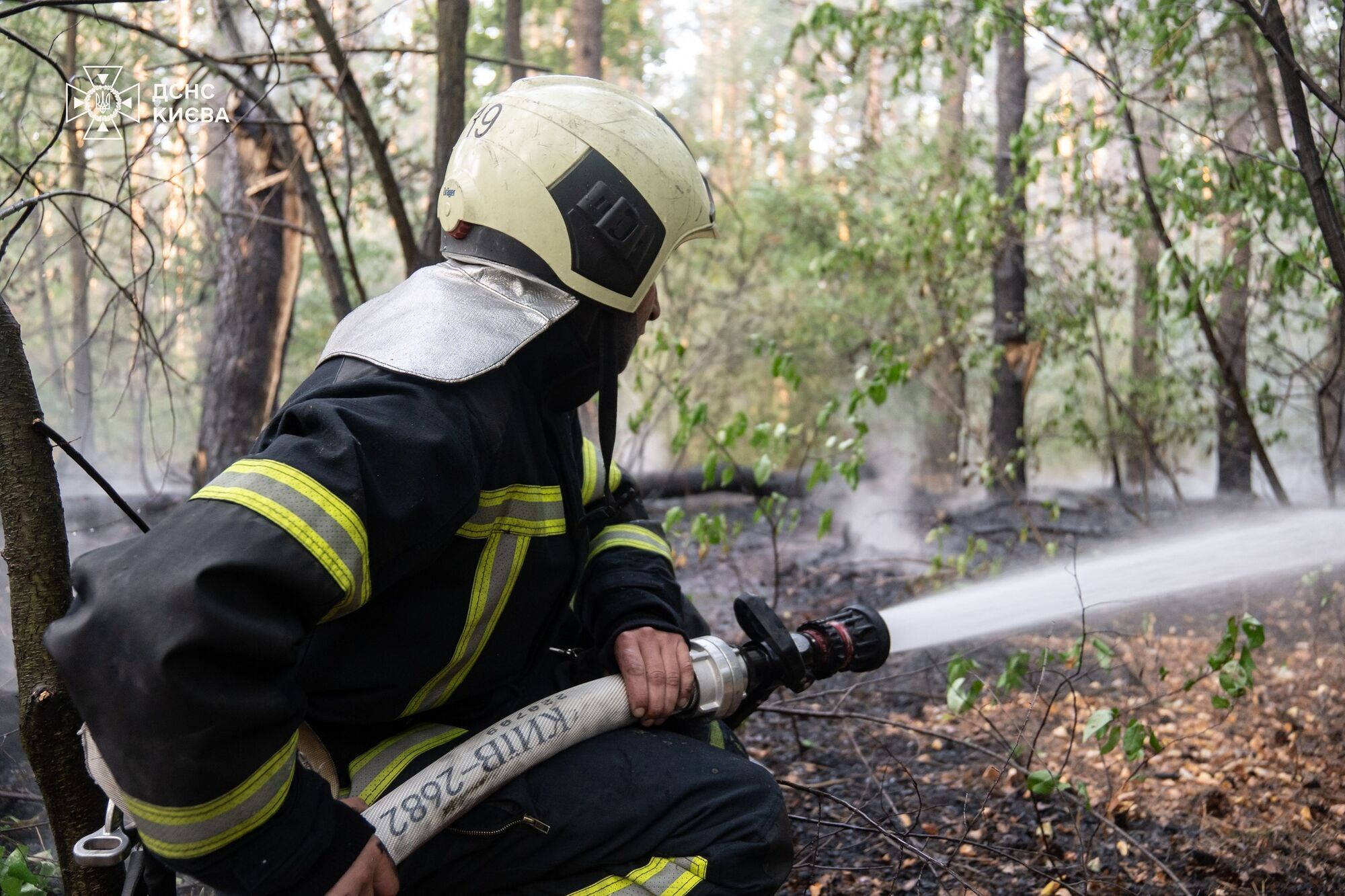 У Києві прогриміли вибухи: зафіксовано падіння уламків, виникли пожежі. Фото