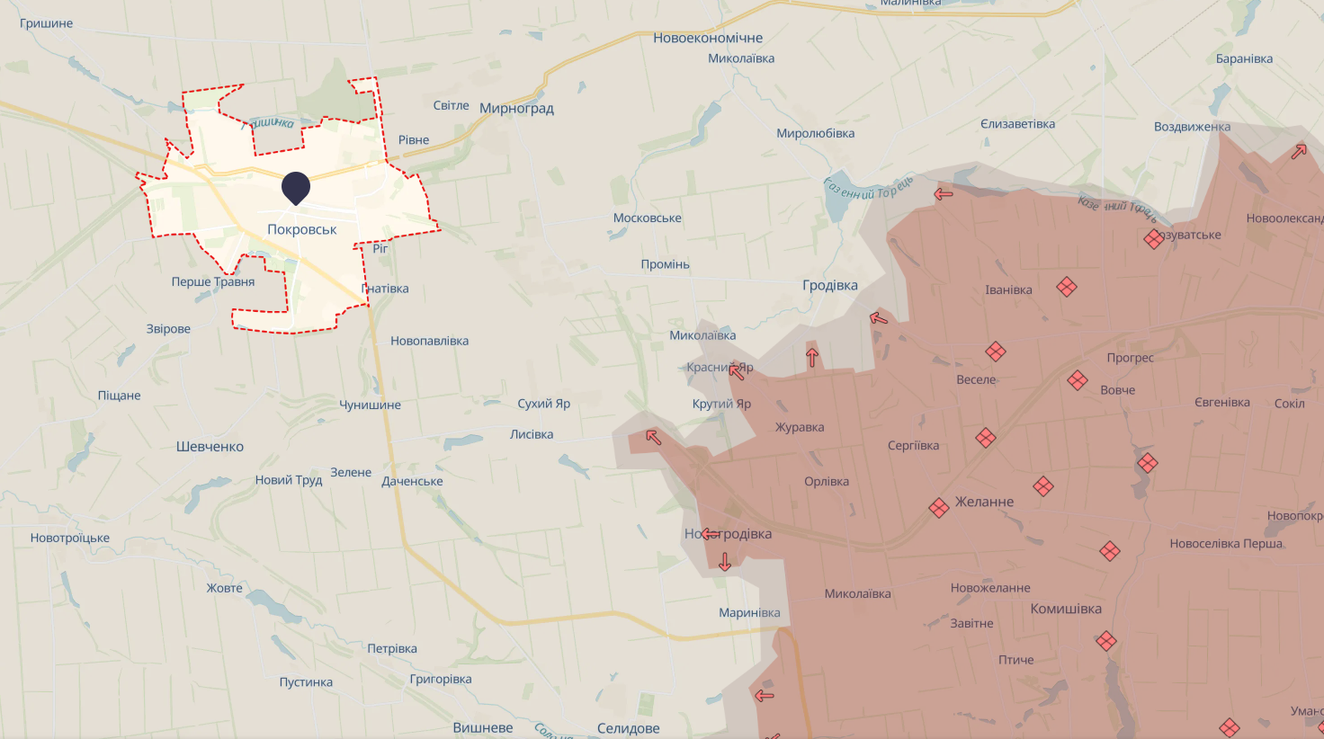 Ворог зробив ставку на Покровськ, але є і інші цілі: Симороз пояснив ситуацію. Карта