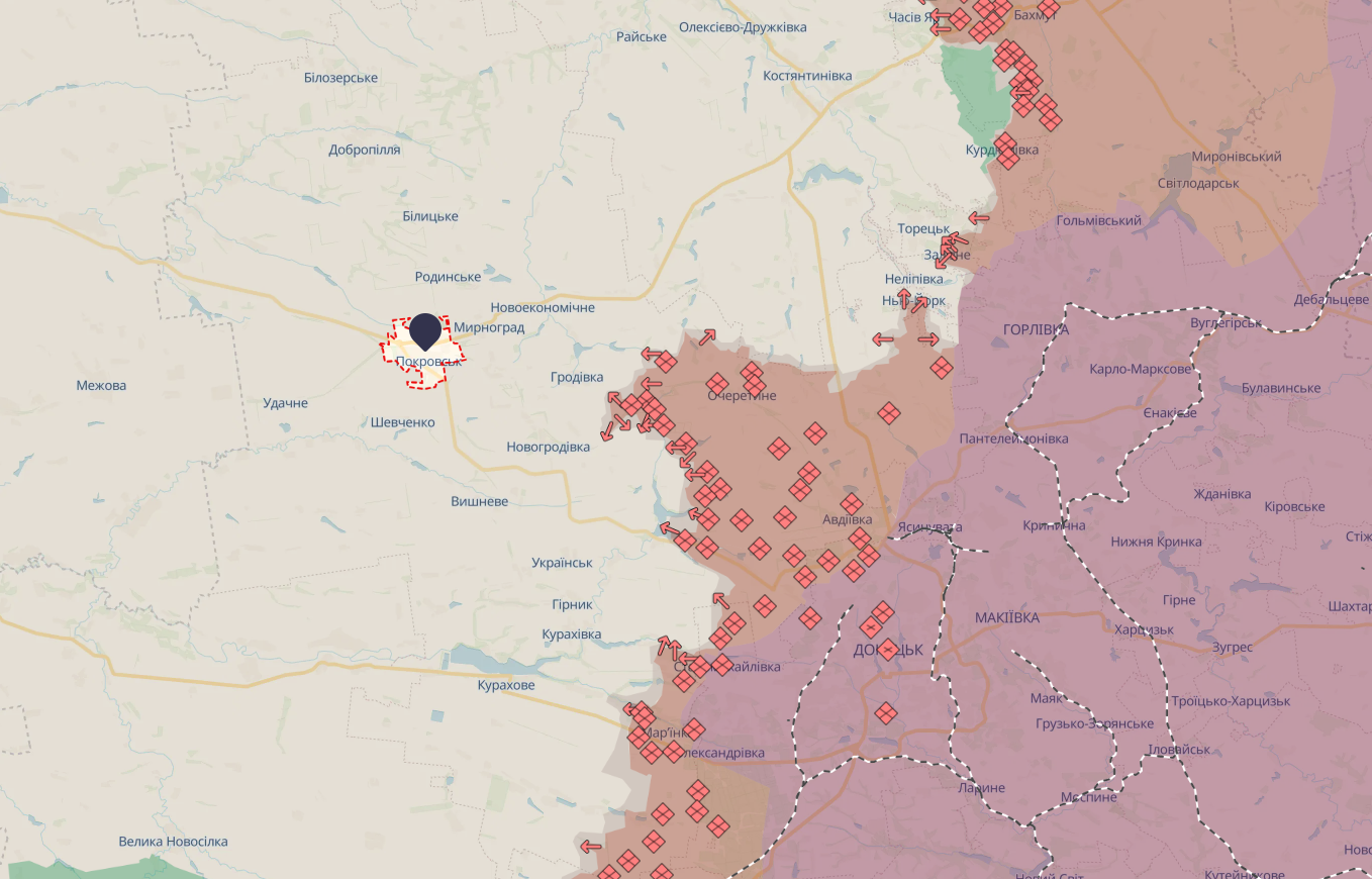 Оккупанты стягивают все резервы на Покровское направление: военный рассказал о ситуации. Карта