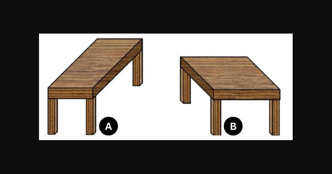 Какой стол больше? Оптическая иллюзия, которая "сломает" вам мозг