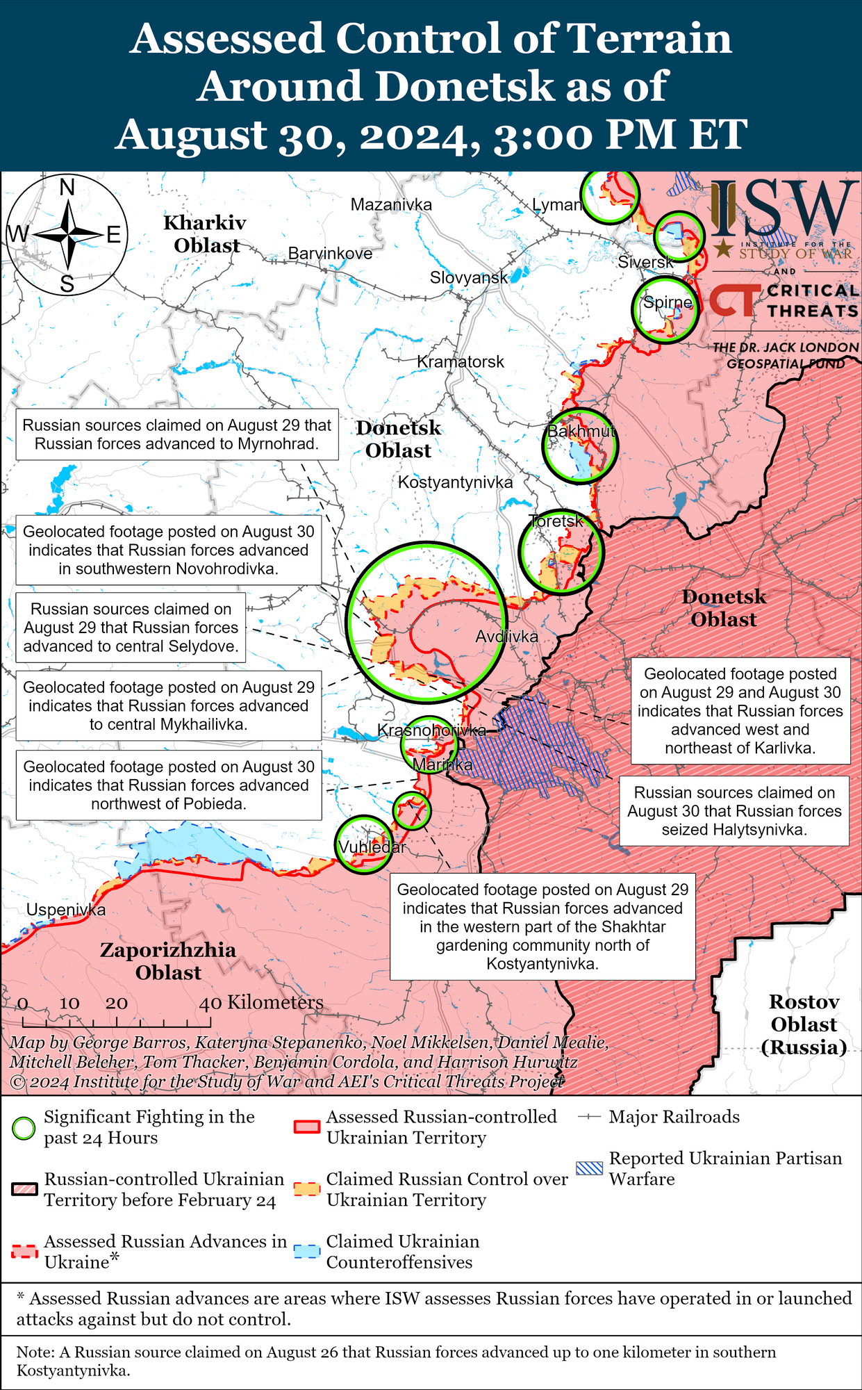 Окупанти просунулися в районі Покровська і ведуть наступ на інших ділянках фронту: аналіз ISW