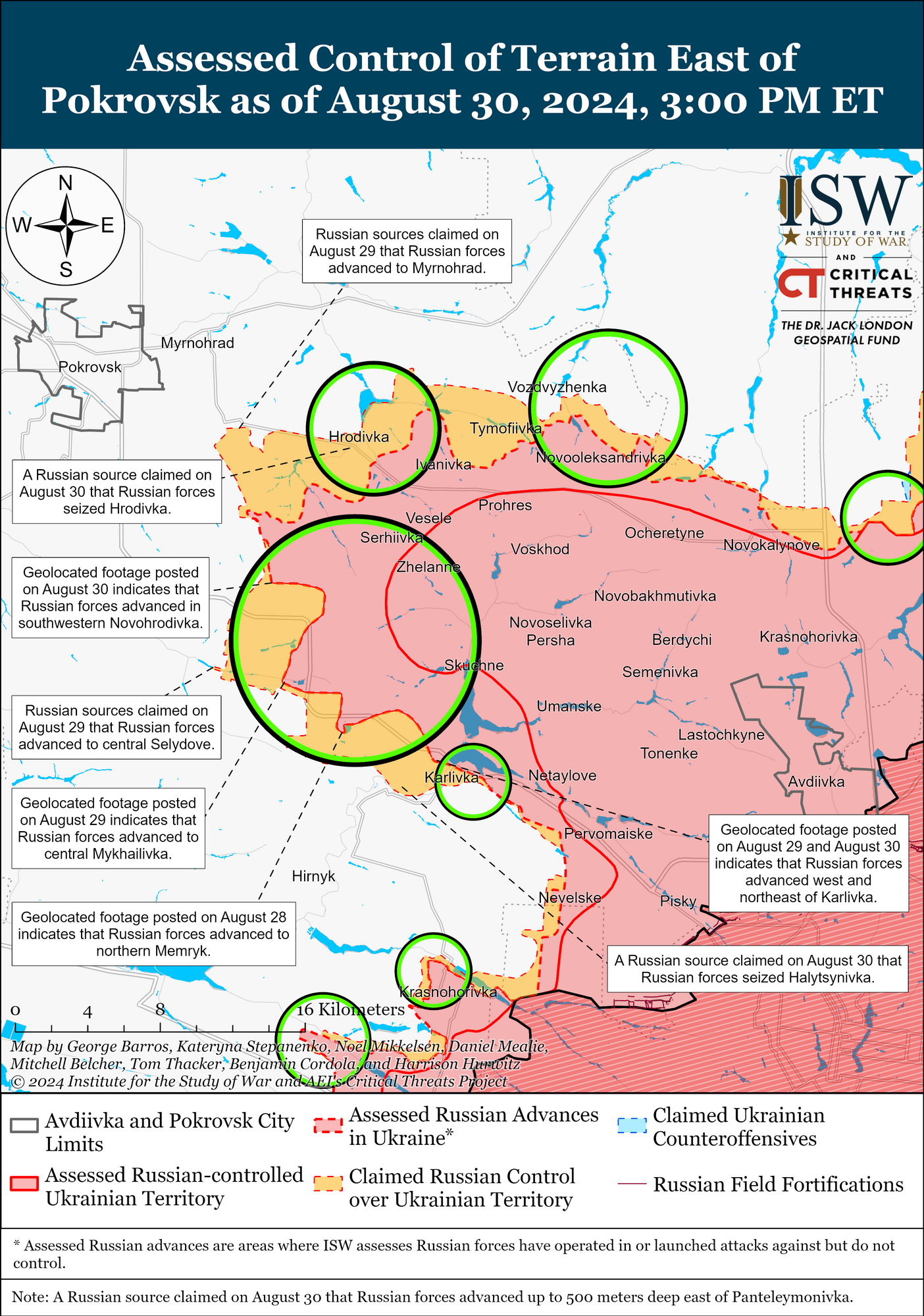 Окупанти просунулися в районі Покровська і ведуть наступ на інших ділянках фронту: аналіз ISW