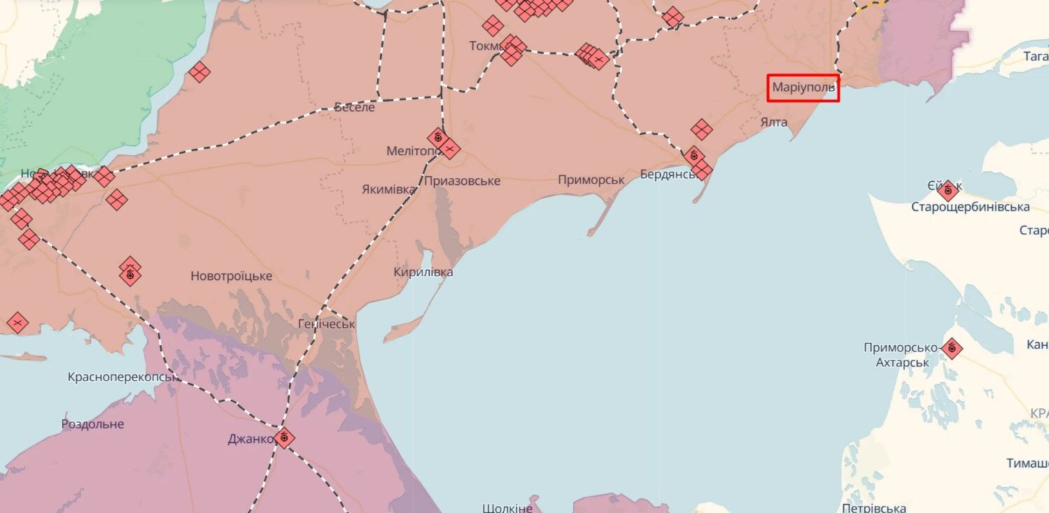 В Мариуполе вспыхнул масштабный пожар в районе военной базы оккупантов. Фото и видео