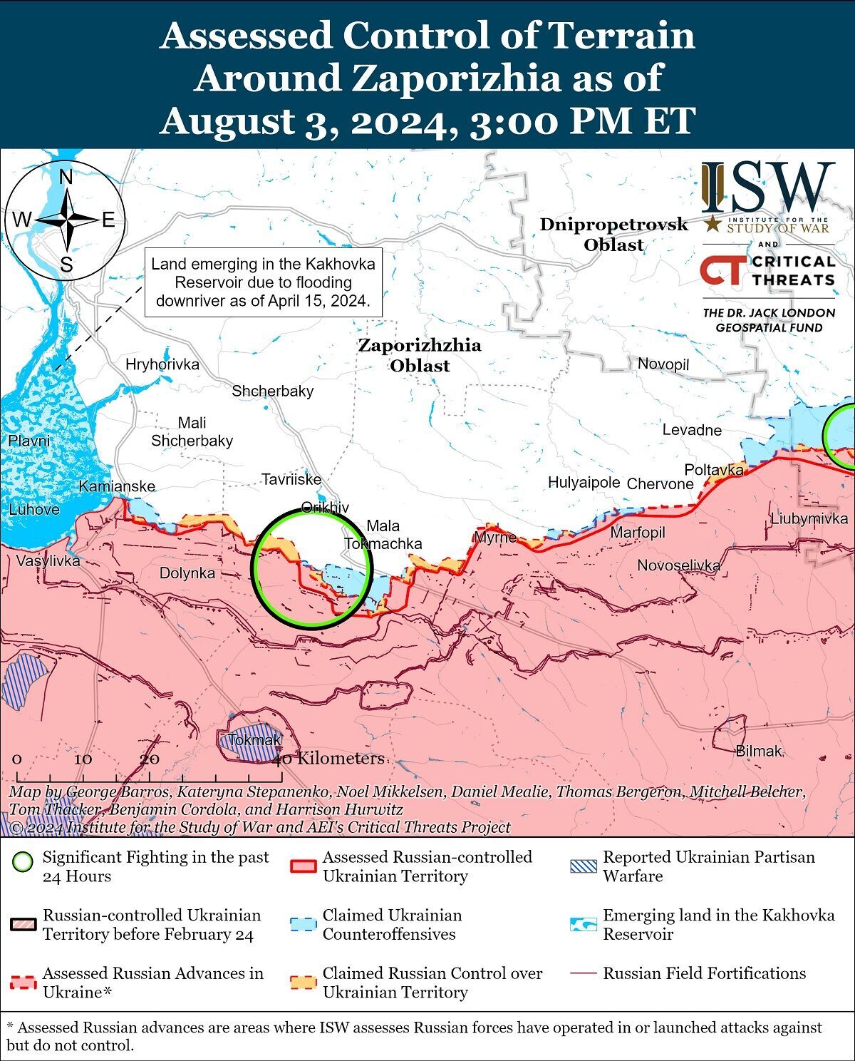 Окупанти просунулися у трьох точках на сході України – ISW