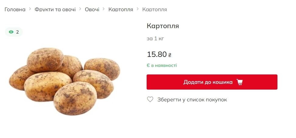 Ціни на картолю