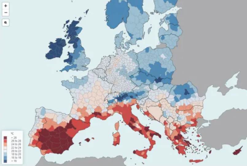 От Испании до Кипра: названы популярные курорты Европы с высоким риском смерти от жары. Интерактивная карта