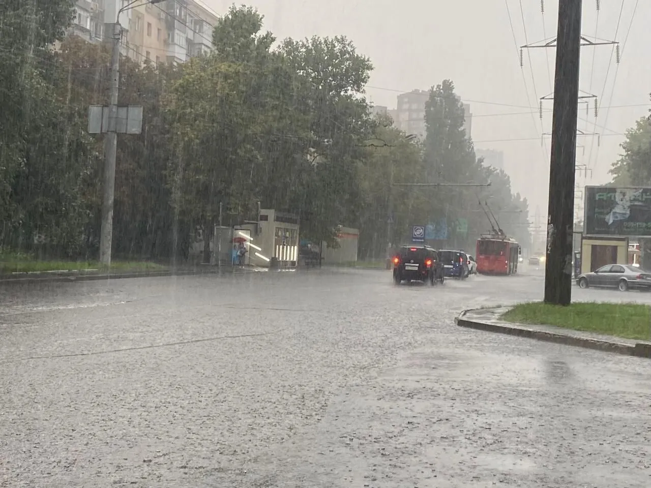 Проїжджа частина у воді