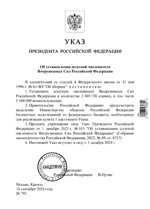 Путин на фоне войны против Украины увеличил численность российских войск: названа цифра