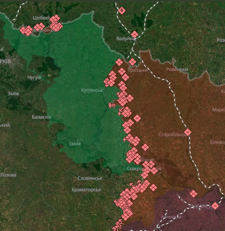 За добу на фронті відбулося 173 бойові зіткнення: у Генштабі назвали найгарячіші напрямки. Карта