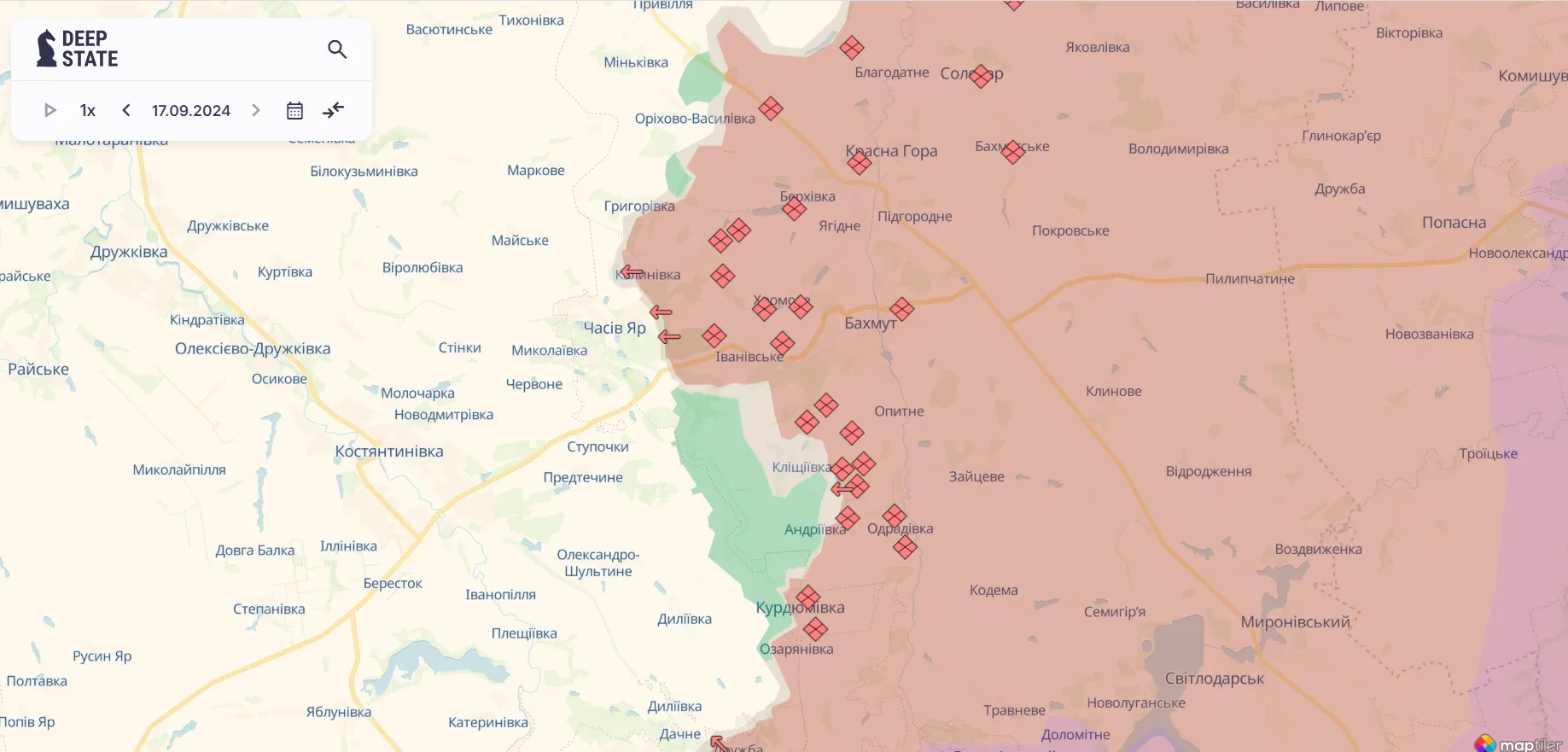 Сили оборони відбили десятки атак на Покровському і Курахівському напрямках: у Генштабі розповіли про ситуацію. Карта