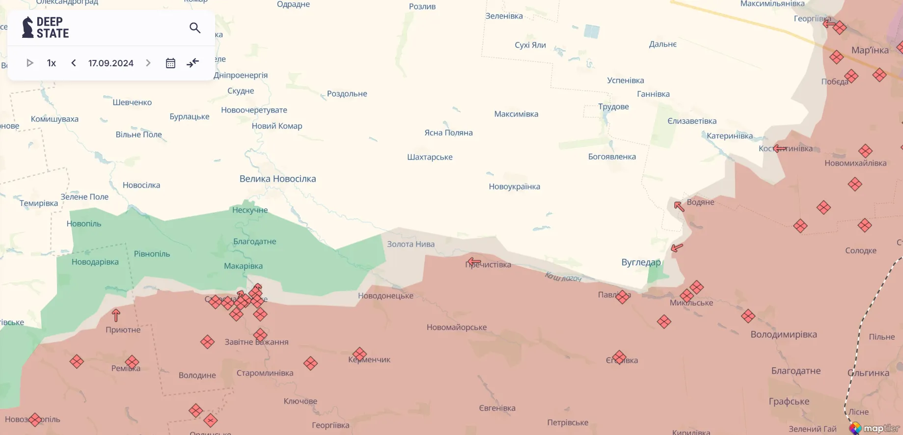 Сили оборони відбили десятки атак на Покровському і Курахівському напрямках: у Генштабі розповіли про ситуацію. Карта