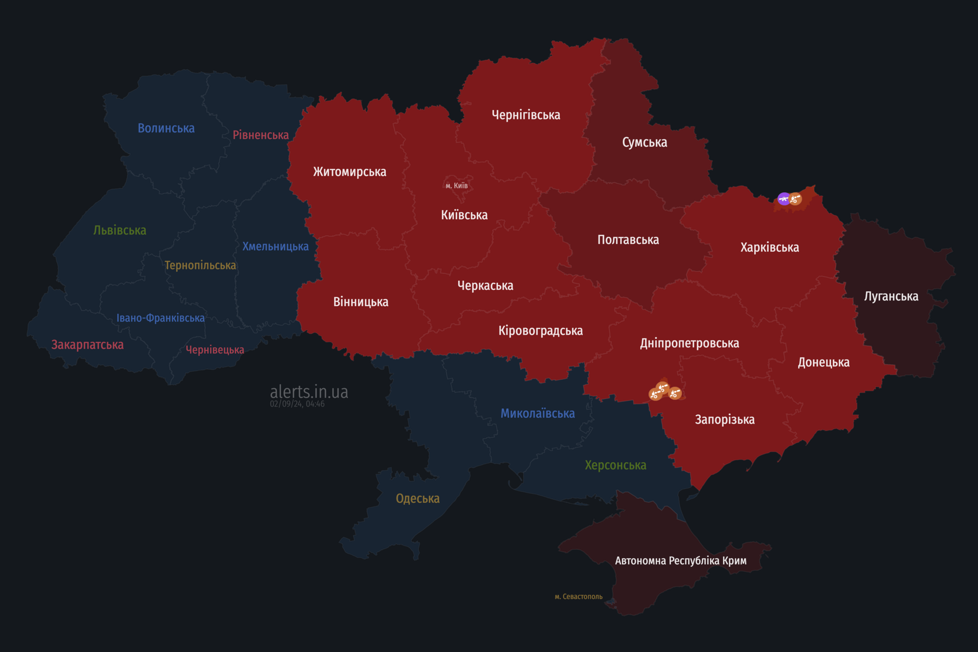 В Україні  оголошували масштабну повітряну тривогу: росіяни запустили ракети з бомбардувальників Ту-95МС