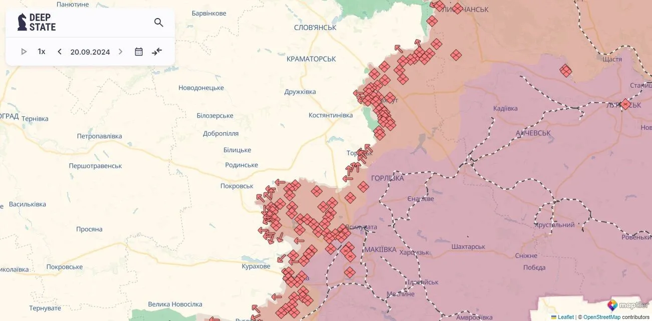 Війна в Україні, мапа бойових дій, південь