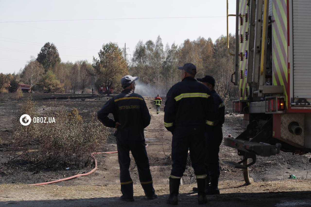 Площа близько 1 га: на Київщині рятувальники загасили пожежу, яка вивела столицю в рейтинг найзабрудненіших міст. Фото і відео