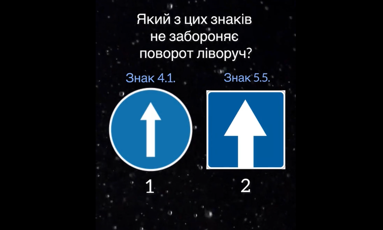 Який із знаків не забороняє поворот ліворуч? Тести на знання ПДР