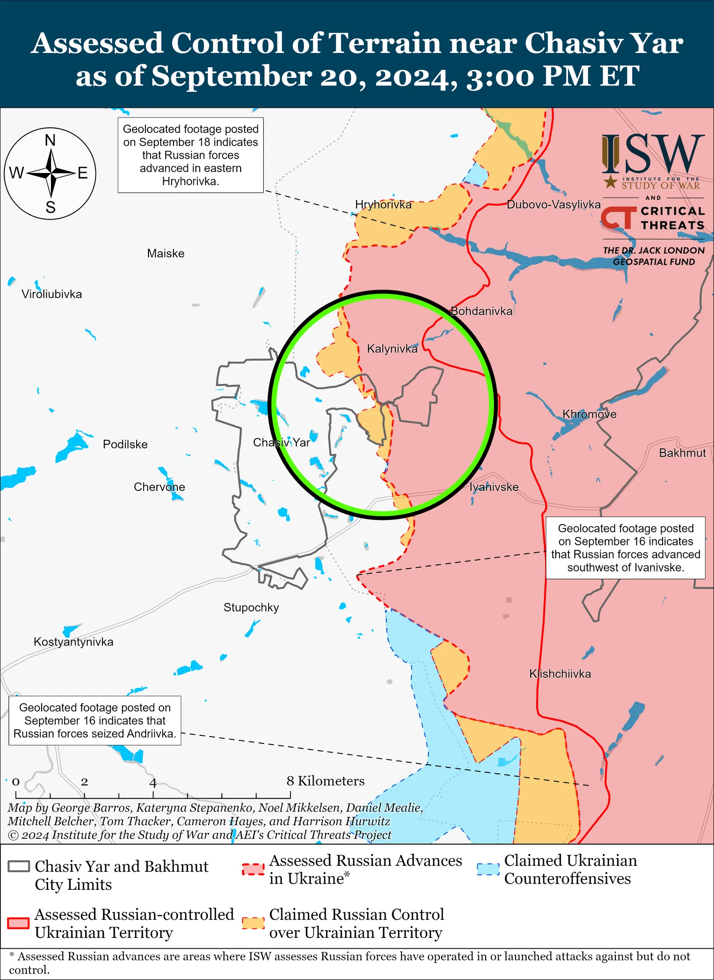 ISW: ВСУ продвинулись в Харьковской области, а российская армия – на Донбассе. Карта