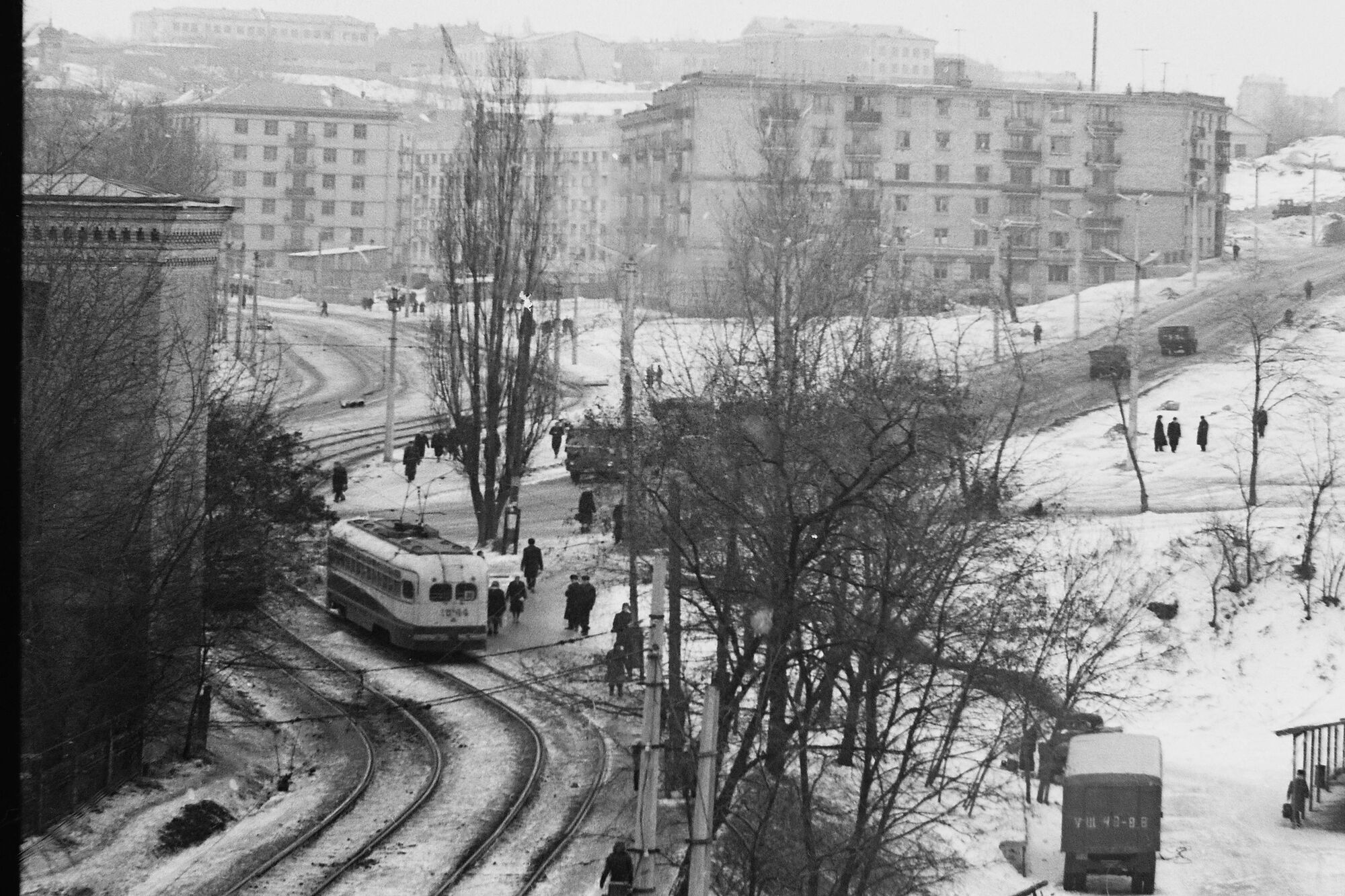 В сети показали, как выглядел зимой известный бульвар в центре Киева в начале 1960-х годов. Фото