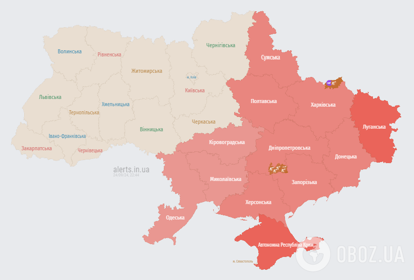 Карта повітряної тривоги