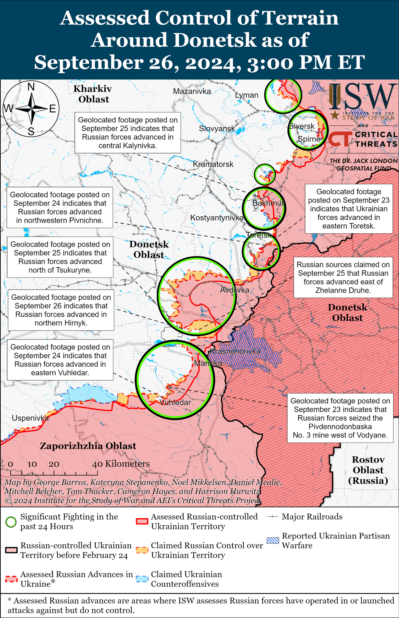 Окупанти просунулися біля Часового Яру і Покровська: в ISW оцінили ситуацію. Карта