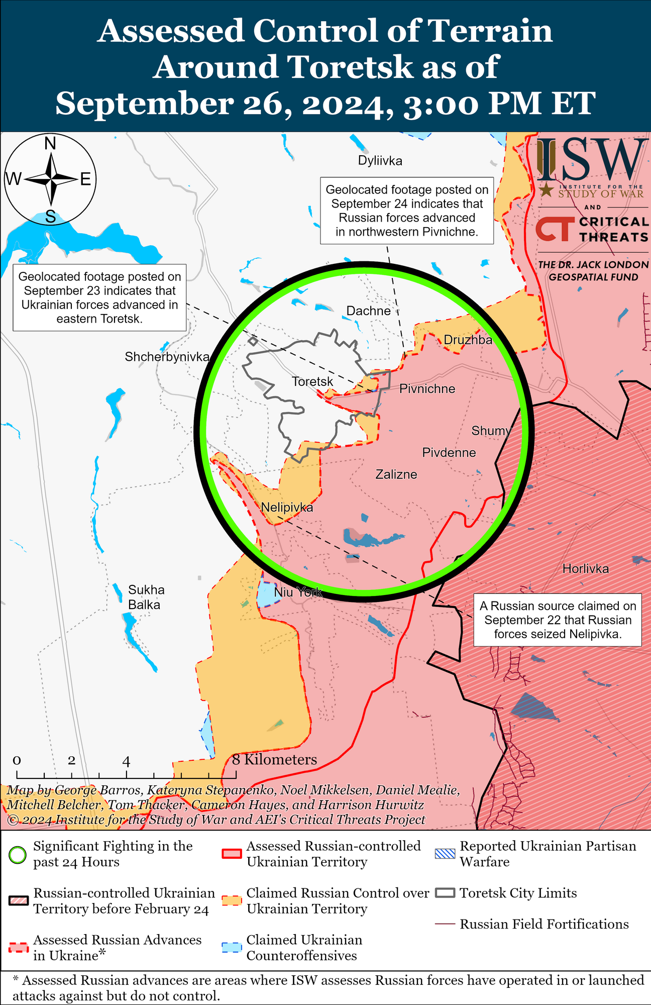 Оккупанты продвинулись возле Часова Яра и Покровска: в ISW оценили ситуацию. Карта