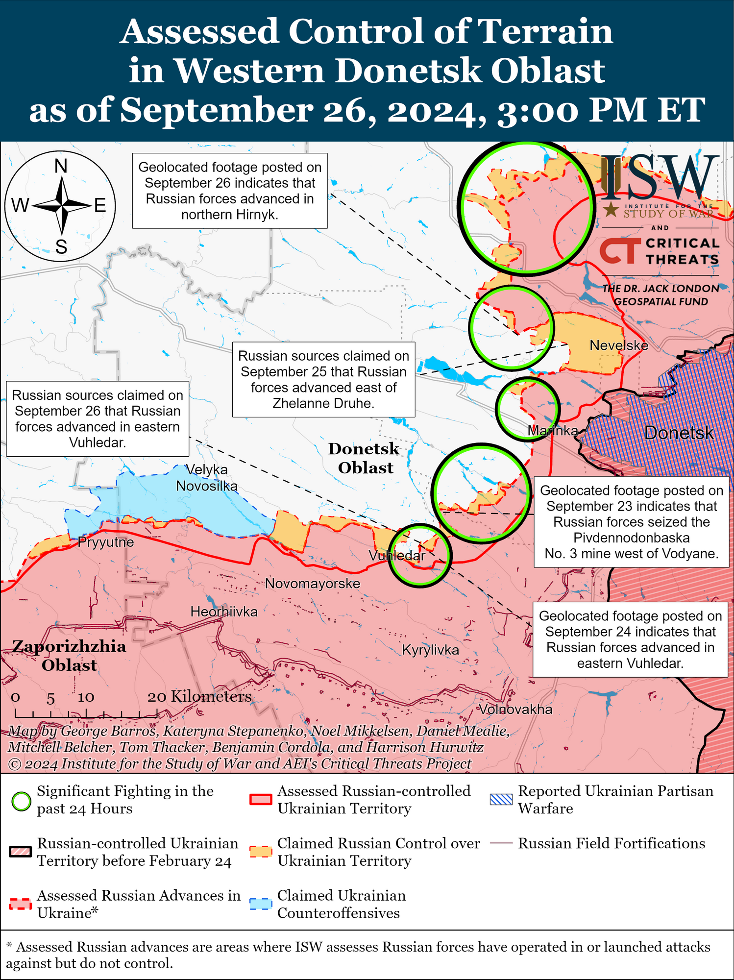 Окупанти просунулися біля Часового Яру і Покровська: в ISW оцінили ситуацію. Карта