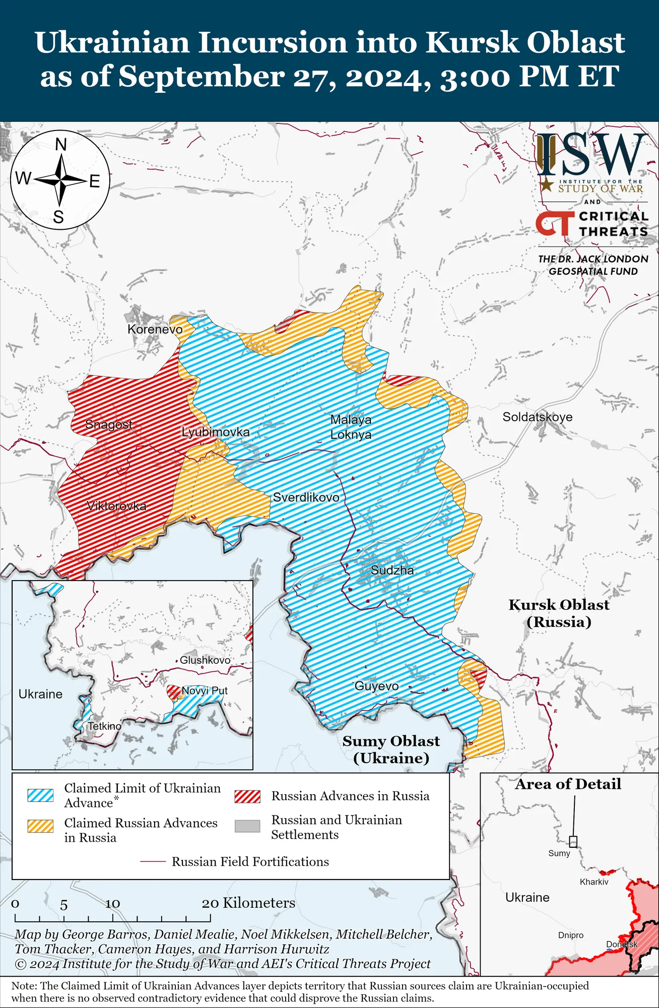 Карта боевых действий на Курщине