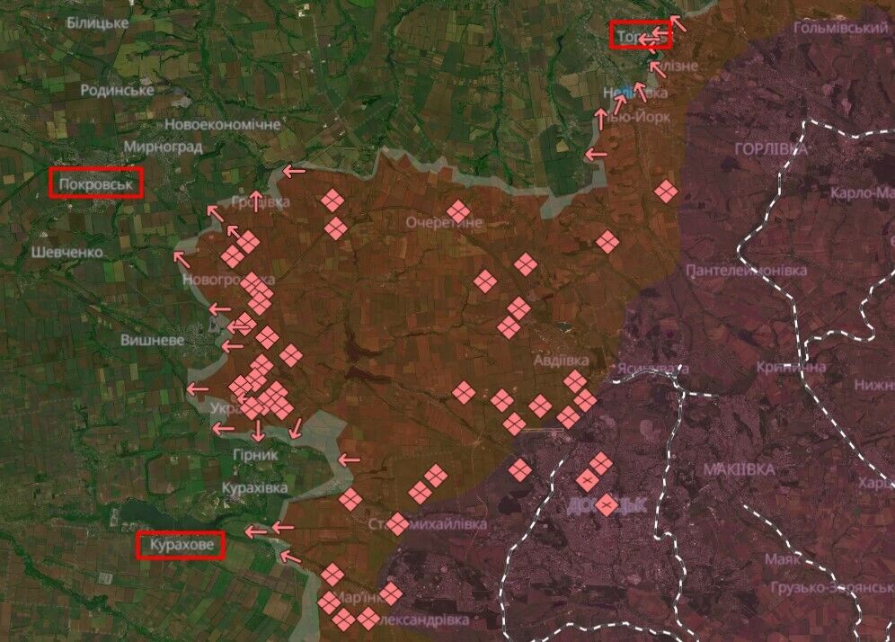 Найгарячіше на Покровському напрямку: в Генштабі розповіли, де намагається прорватися ворог. Карта