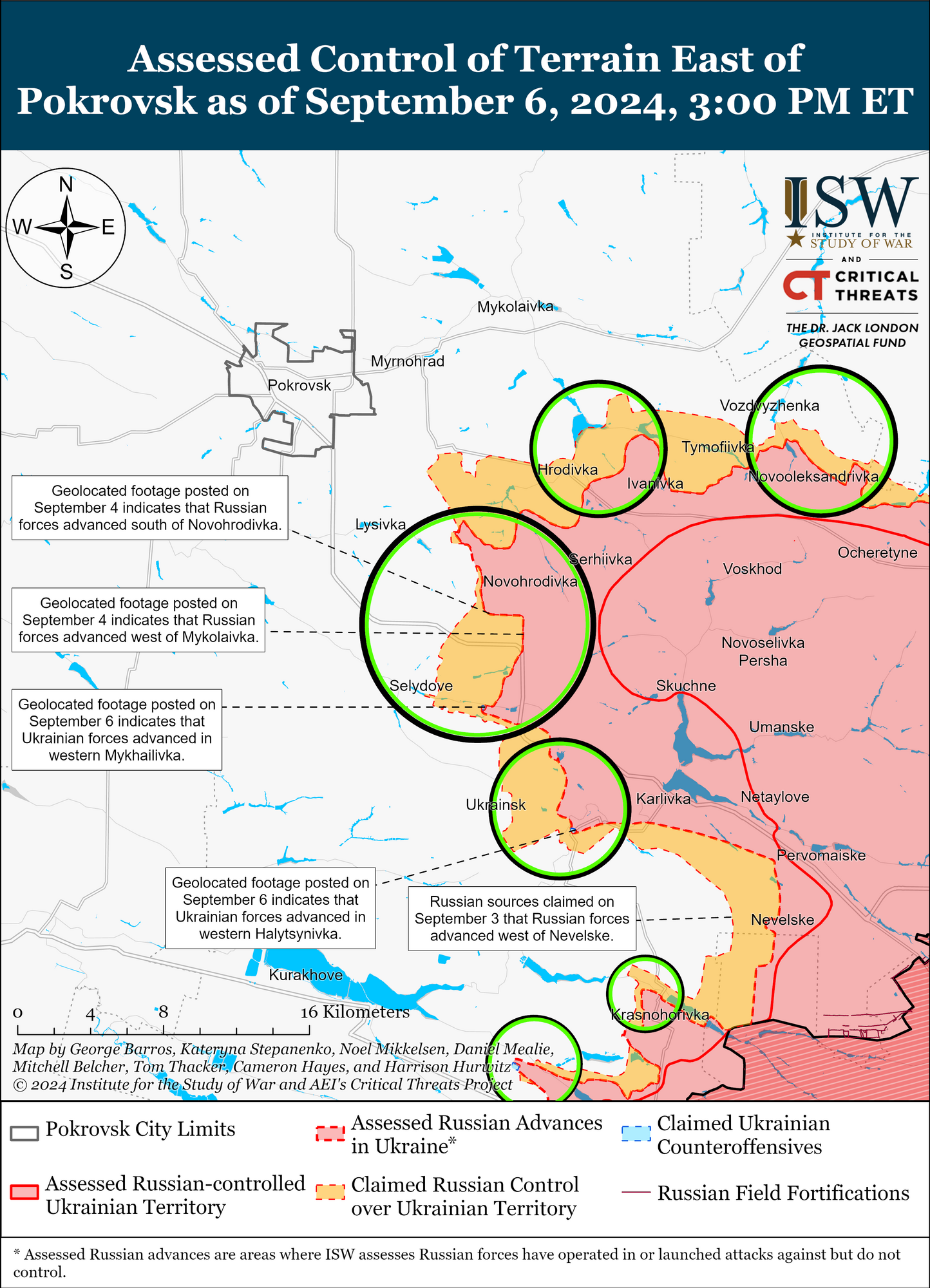 ISW: ЗСУ відновили позиції під Покровськом і Нью-Йорком, успіхів армії РФ не зафіксовано. Карта