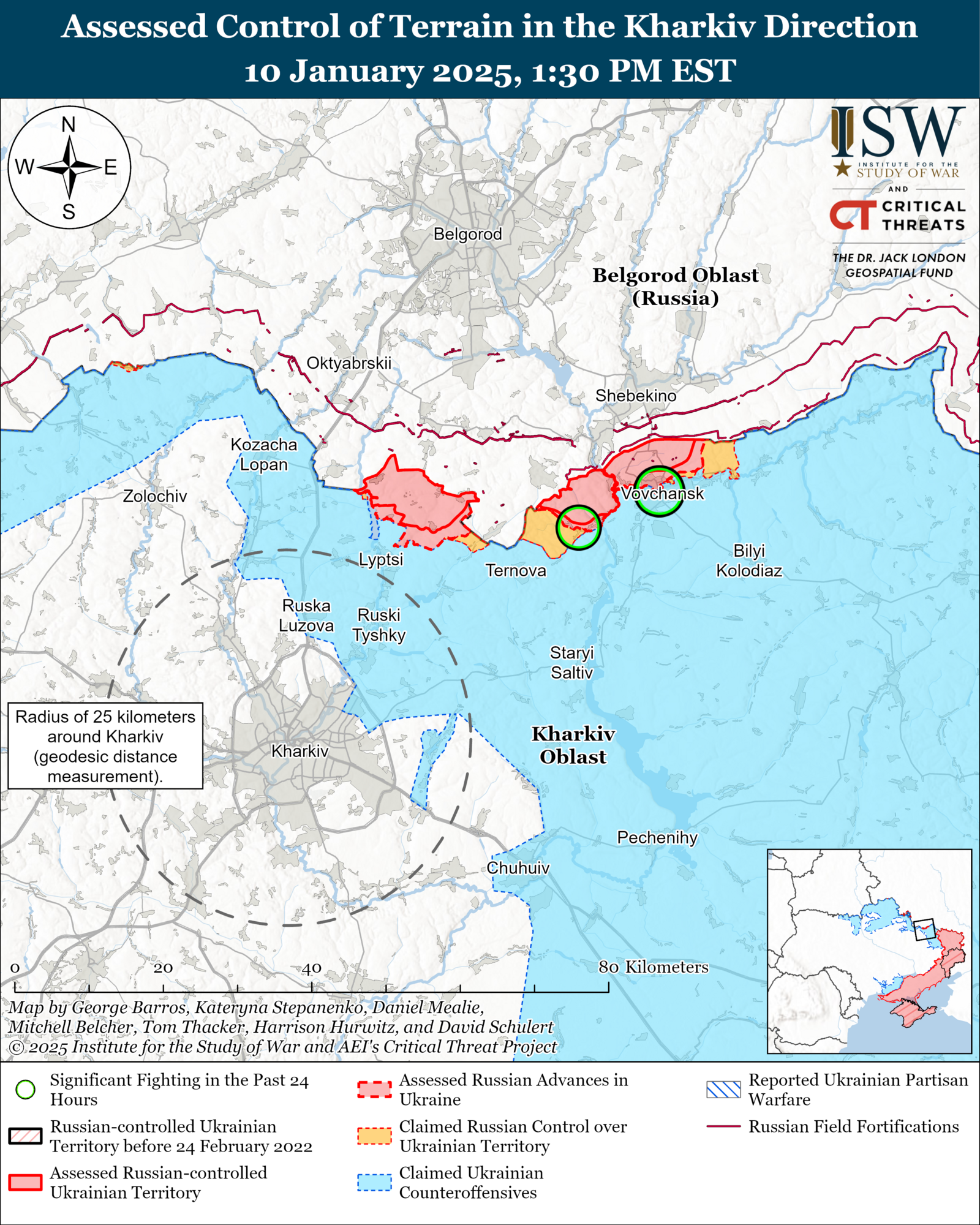 ISW: Окупанти зазнали втрат бронетехніки на Лиманському напрямку і намагаються форсувати річку Оскіл біля Куп'янська. Карта