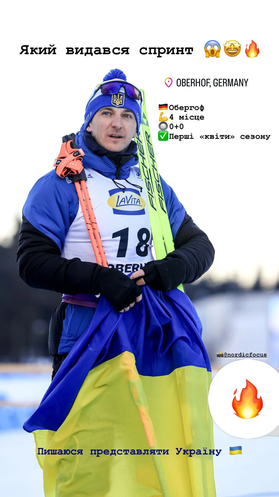 Норвезькі чемпіони світу з біатлону розгорнули прапор України після гонки Кубку світу. Фото та відео