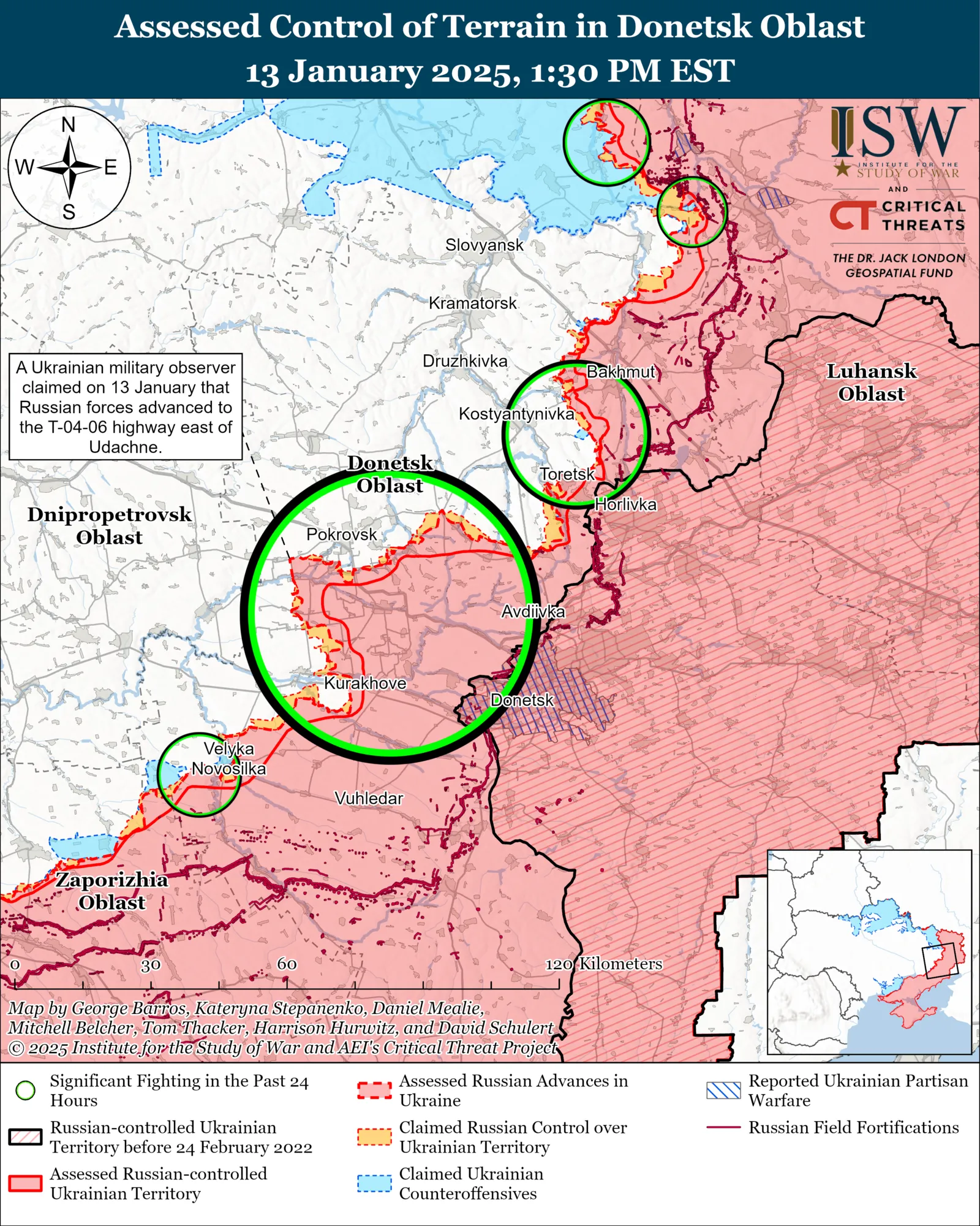 Оккупанты перерезали несколько трасс в направлении Покровска: в ISW раскрыли замысел врага и оценили риски. Карта