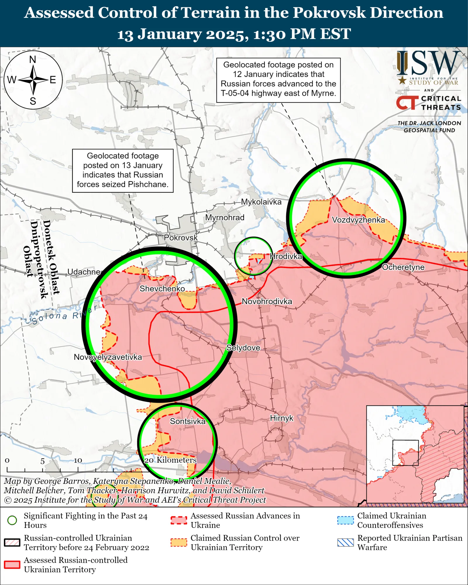 Оккупанты перерезали несколько трасс в направлении Покровска: в ISW раскрыли замысел врага и оценили риски. Карта