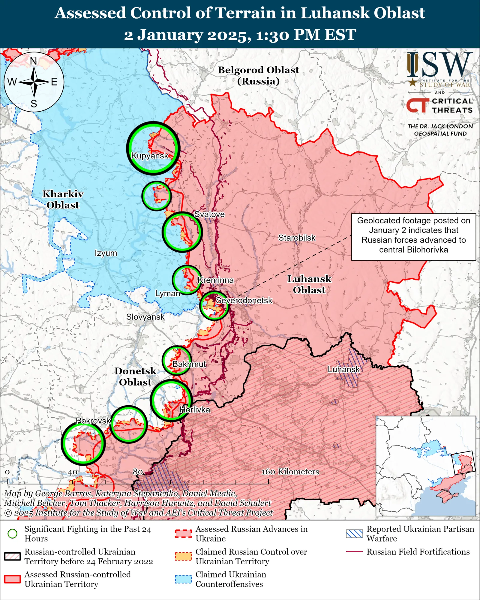 Российские войска продвинулись на ряде направлений в Донецкой области: в ISW оценили ситуацию и рассказали, где идут бои. Карта