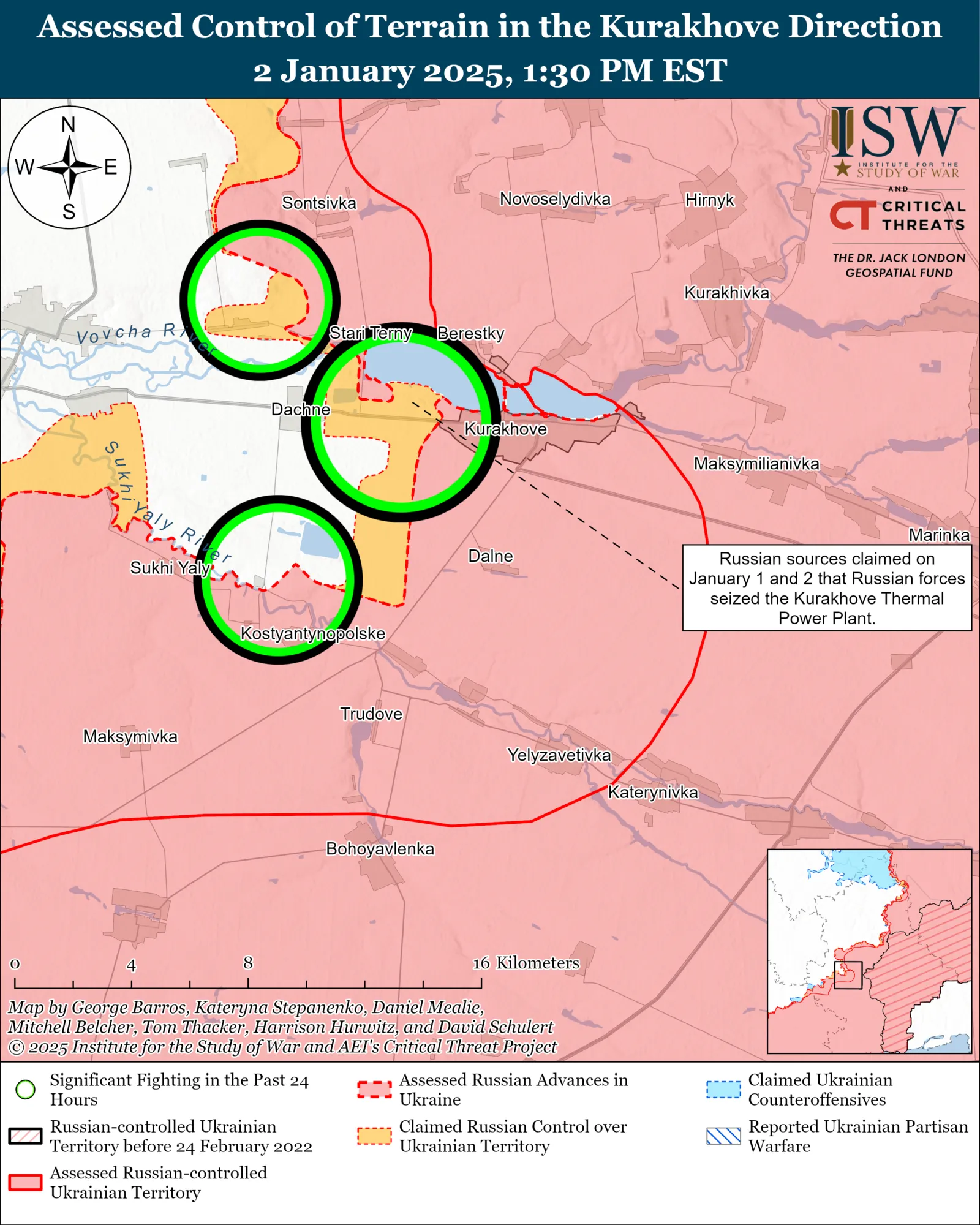 Российские войска продвинулись на ряде направлений в Донецкой области: в ISW оценили ситуацию и рассказали, где идут бои. Карта