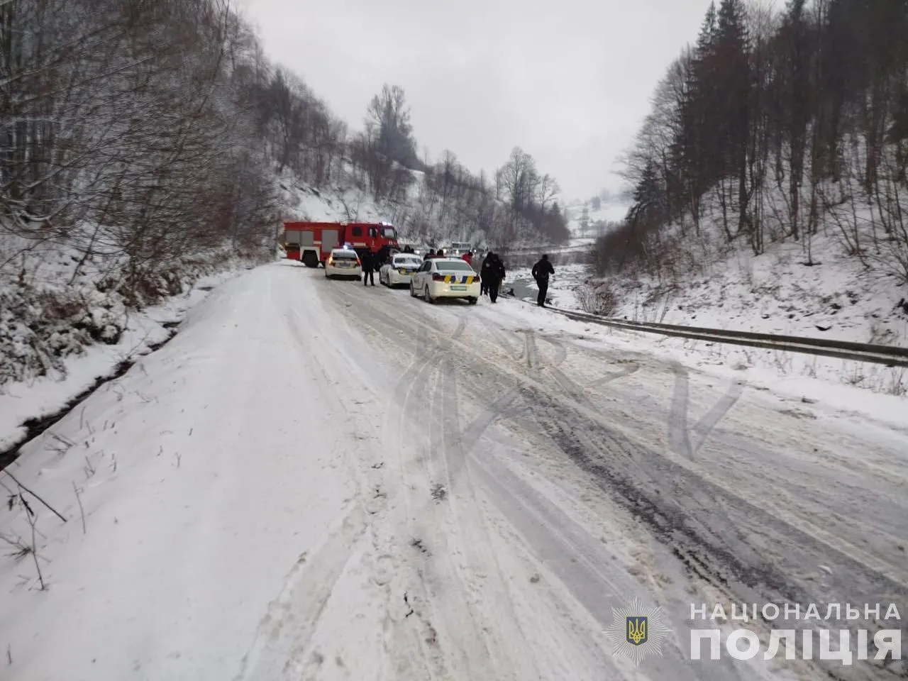 На Закарпатье авто вылетело с дороги и упало в реку: погибла женщина, мужчина в больнице. Фото