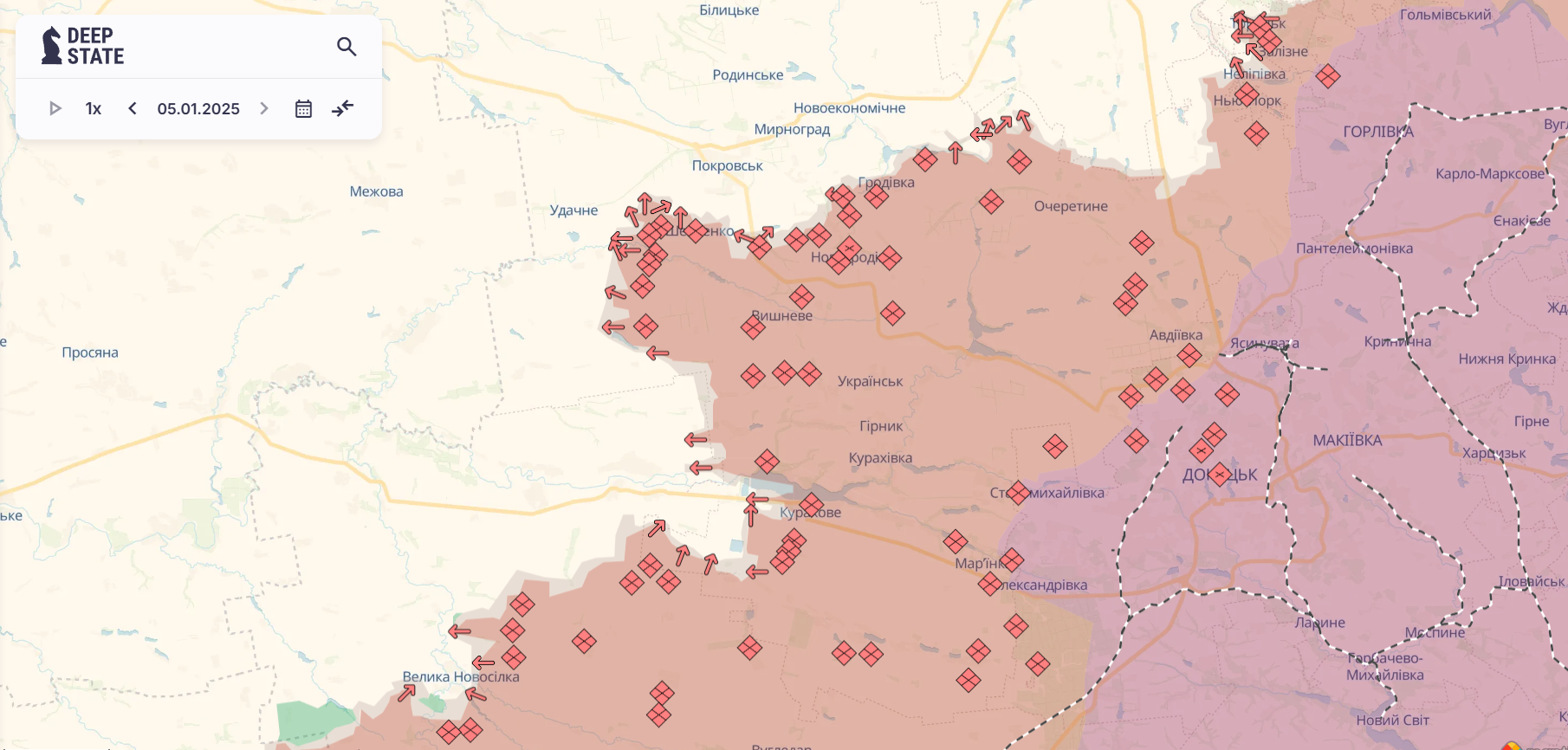 За добу на фронті зафіксовано 184 бойових зіткнення: у Генштабі розповіли, де йдуть бої. Карта