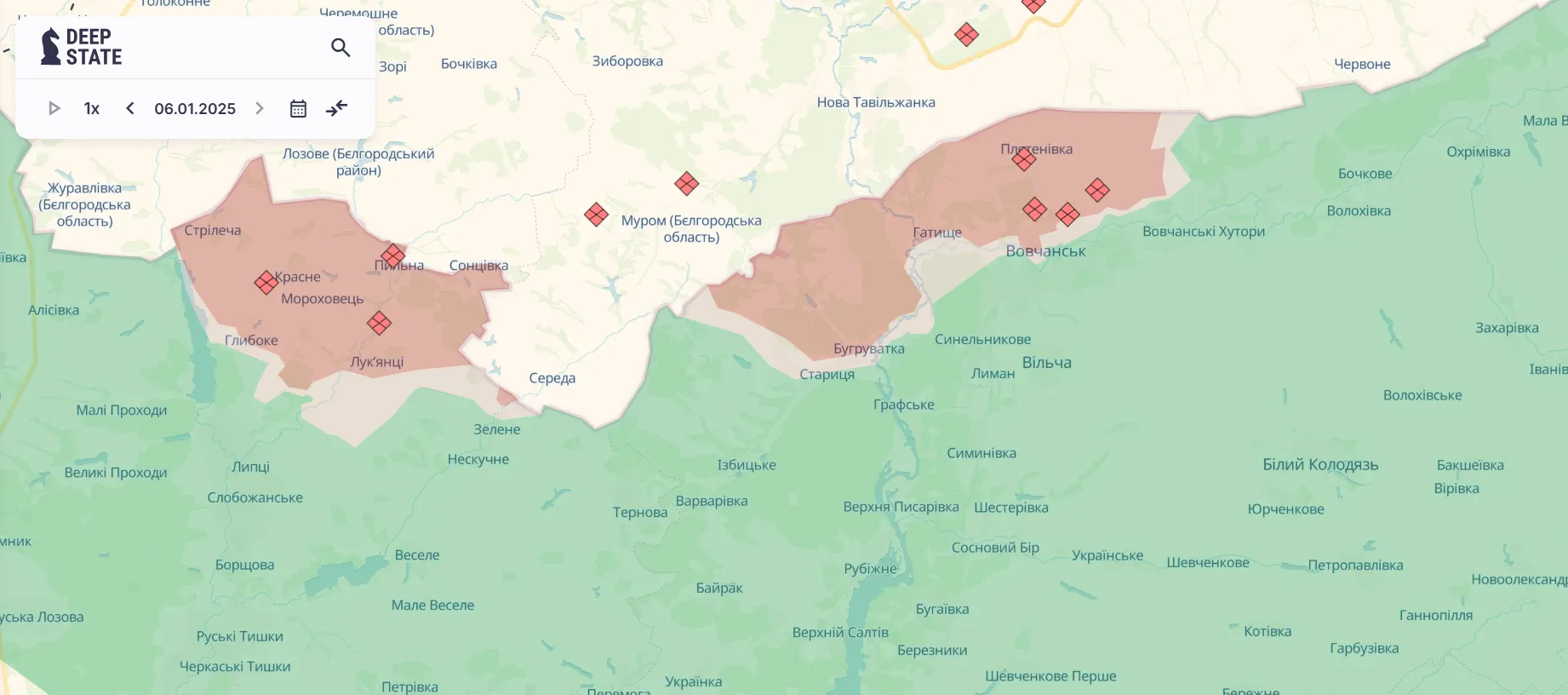 На Курщині підрозділи Сил оборони відбили 94 атаки за добу: у Генштабі розповіли про ситуацію. Карта