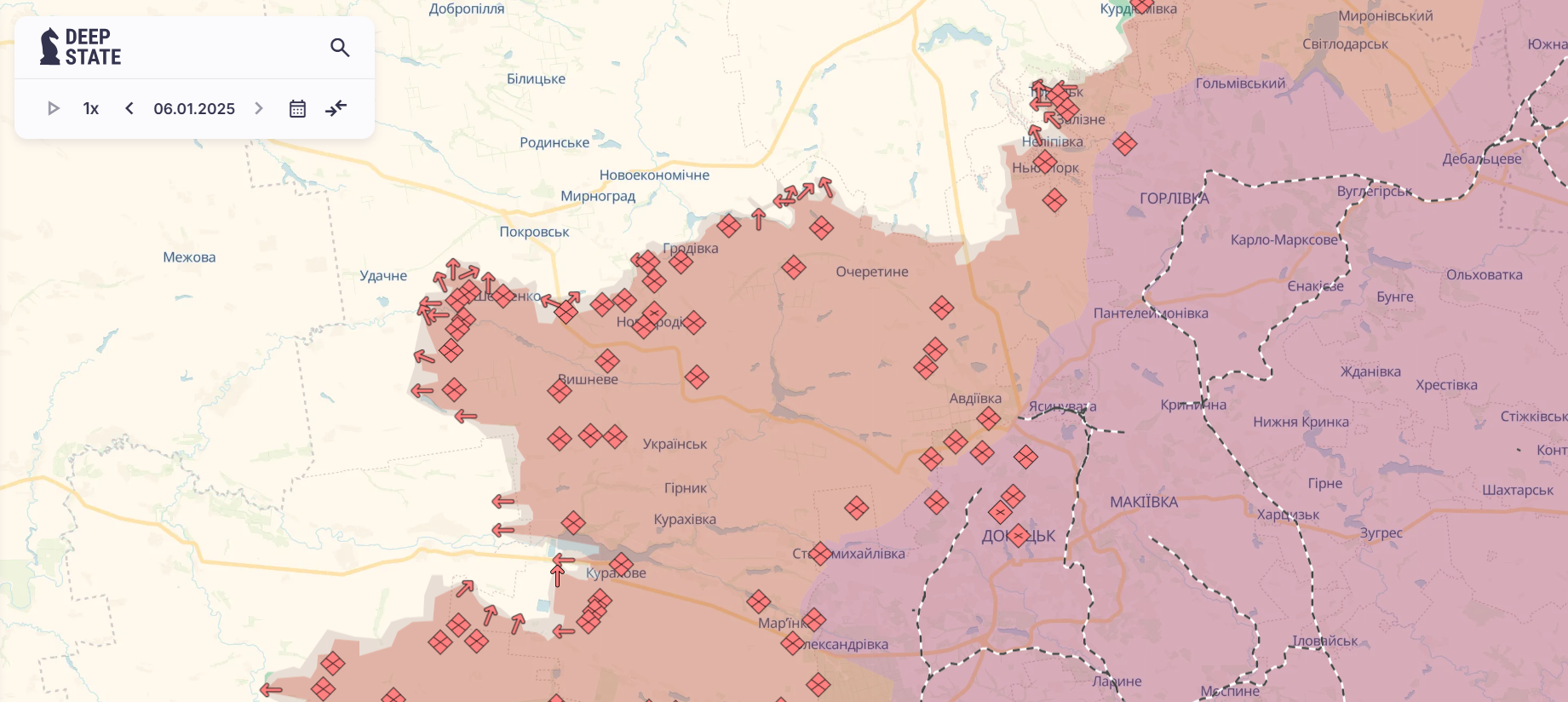 На Курщині підрозділи Сил оборони відбили 94 атаки за добу: у Генштабі розповіли про ситуацію. Карта