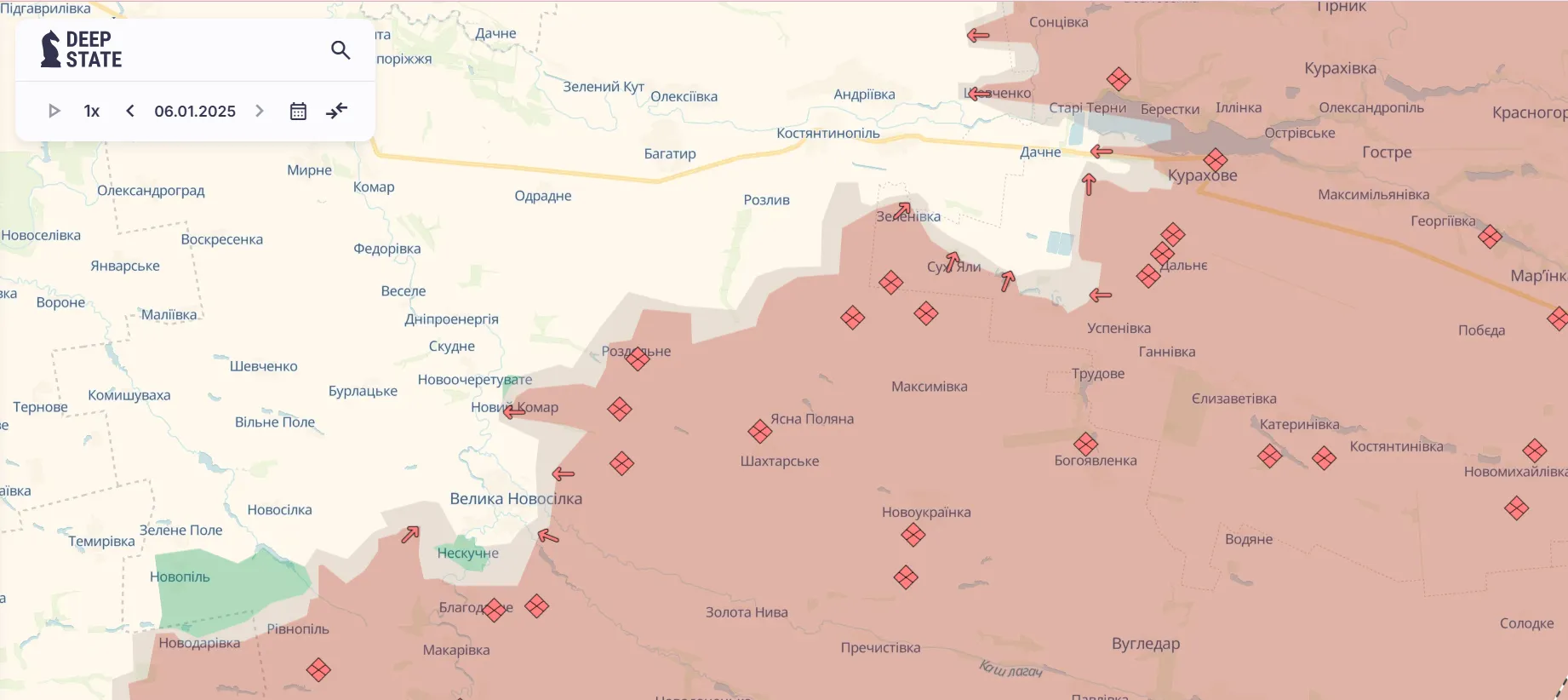 На Курщині підрозділи Сил оборони відбили 94 атаки за добу: у Генштабі розповіли про ситуацію. Карта