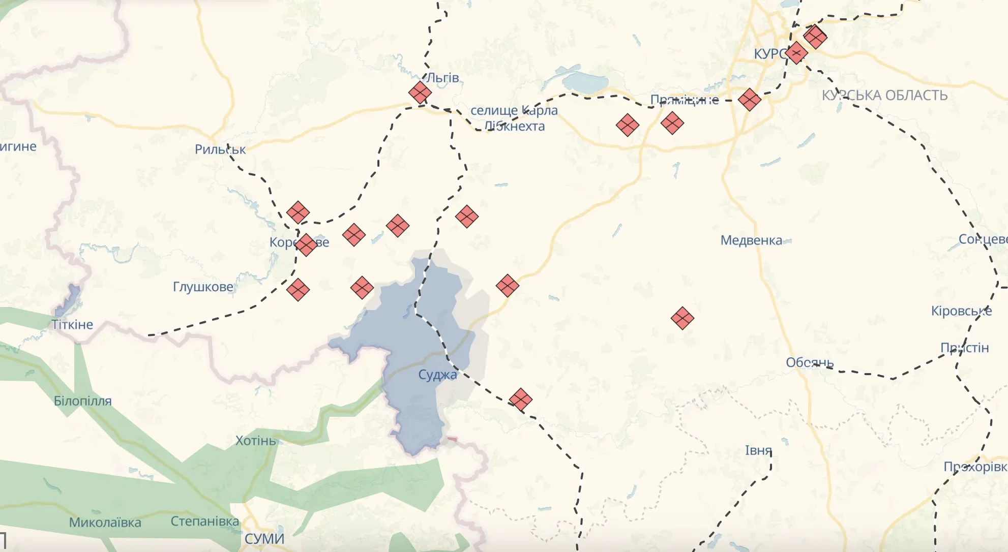 На Курщині та інших ділянках фронту точаться запеклі бої: відбулося 166 бойових зіткнень – Генштаб
