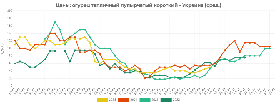 В Украине стремительно растут цены на огурцы