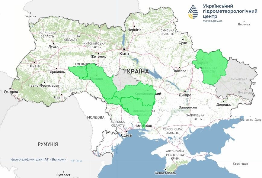 Дожди и порывы ветра: синоптики дали неутешительный прогноз погоды на субботу. Карта
