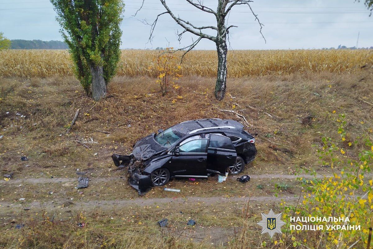 На Черкащині авто вилетіло в кювет: постраждала жінка померла в реанімації. Фото